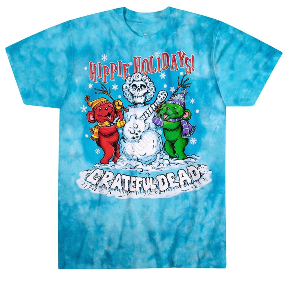 Grateful Dead Hippie Holidays Tie Dye short sleeve Tee Shirt New